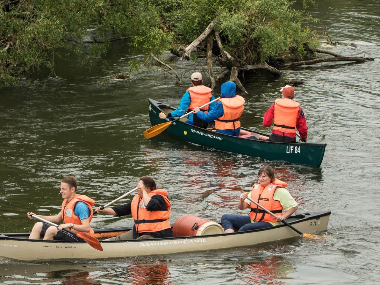 Kanufahrt auf dem Main