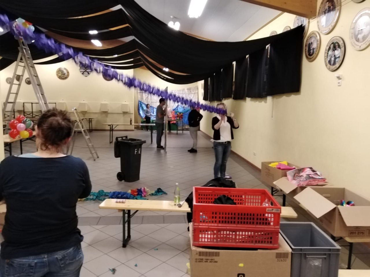 Aufbau Weiberfasching 2020