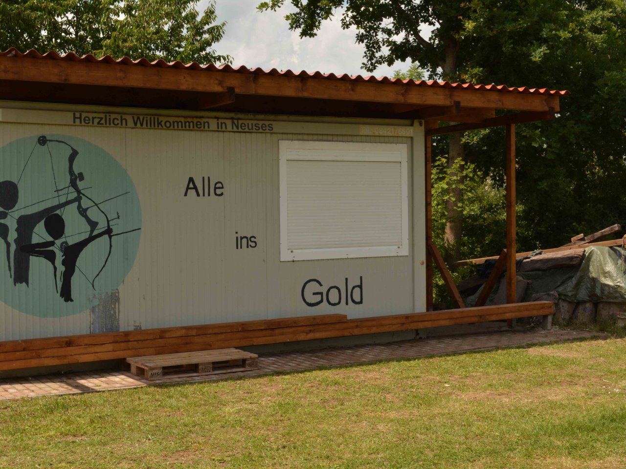 Bau des Containerdaches 2020