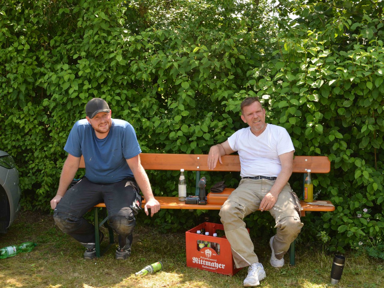 Bau des Containerdaches 2020