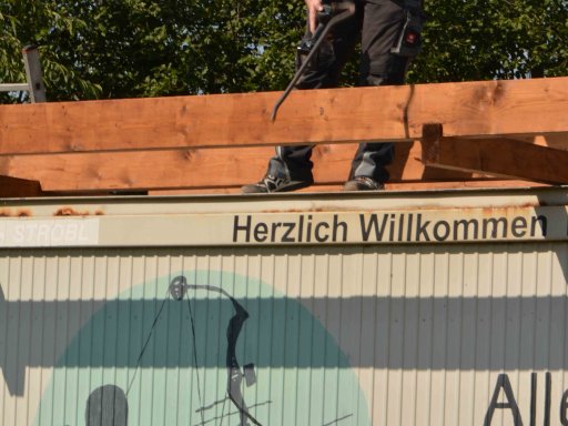 Bau des Containerdaches 2020