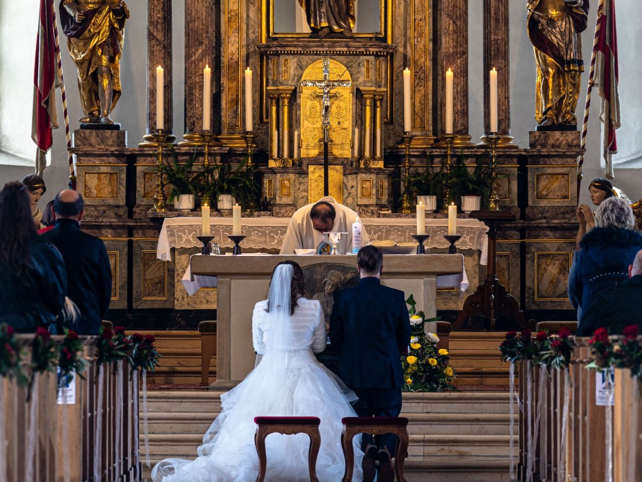 Spalier zur Hochzeit Stephi und Marius