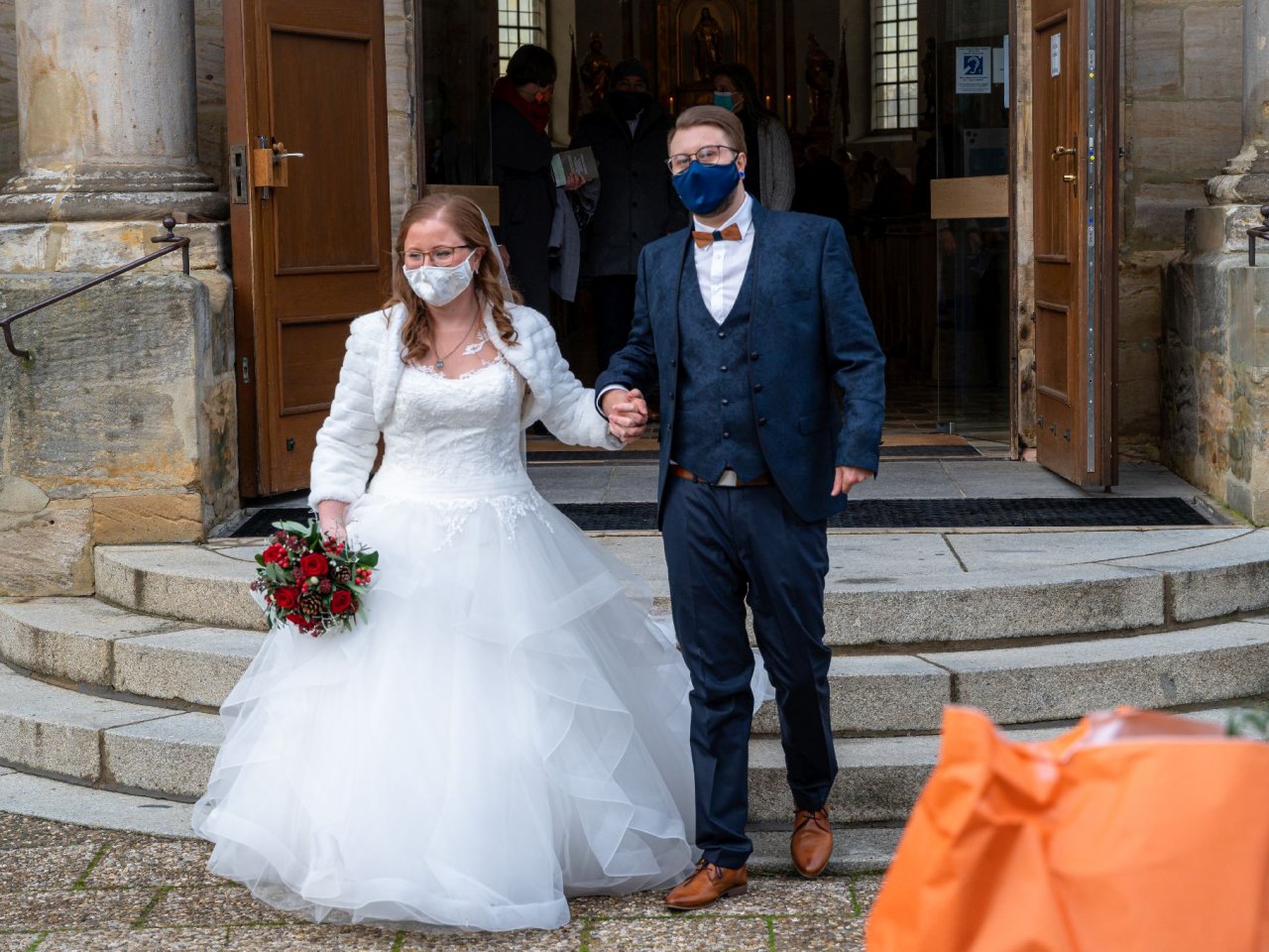 Spalier zur Hochzeit Stephi und Marius