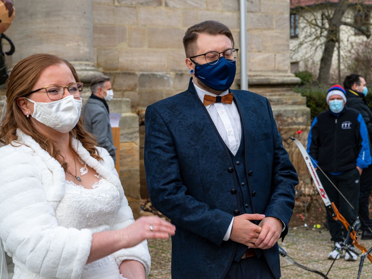 Spalier zur Hochzeit Stephi und Marius