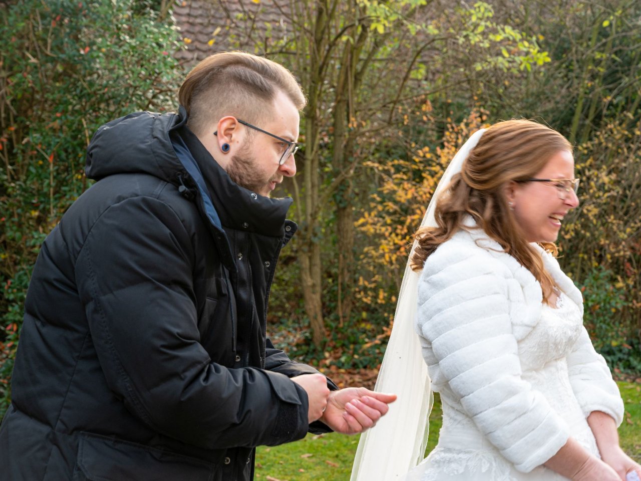 Spalier zur Hochzeit Stephi und Marius
